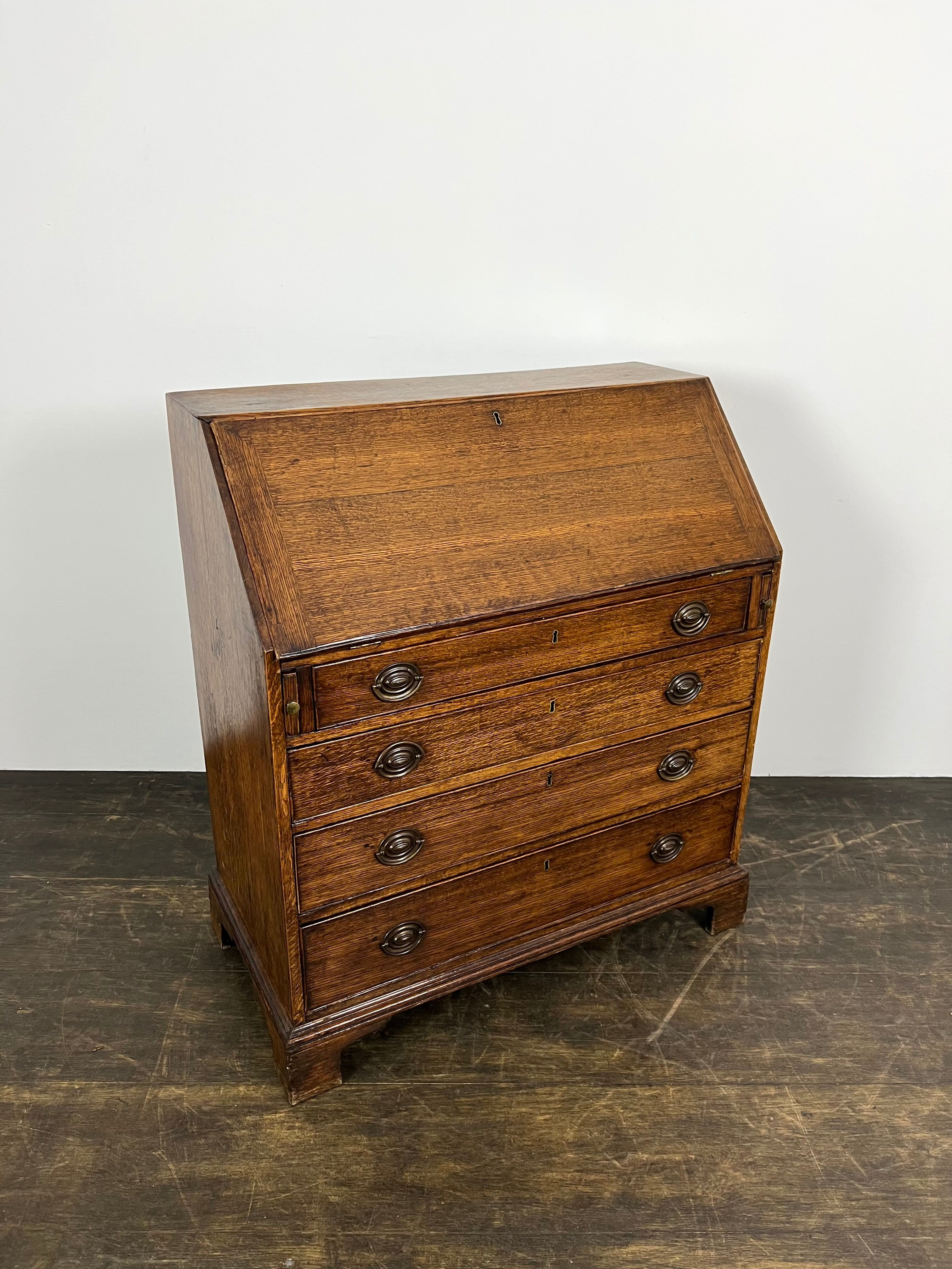 English oak writing desk