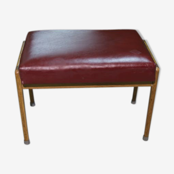 Tabouret rembourré Tchécoslovaquie des années 1960