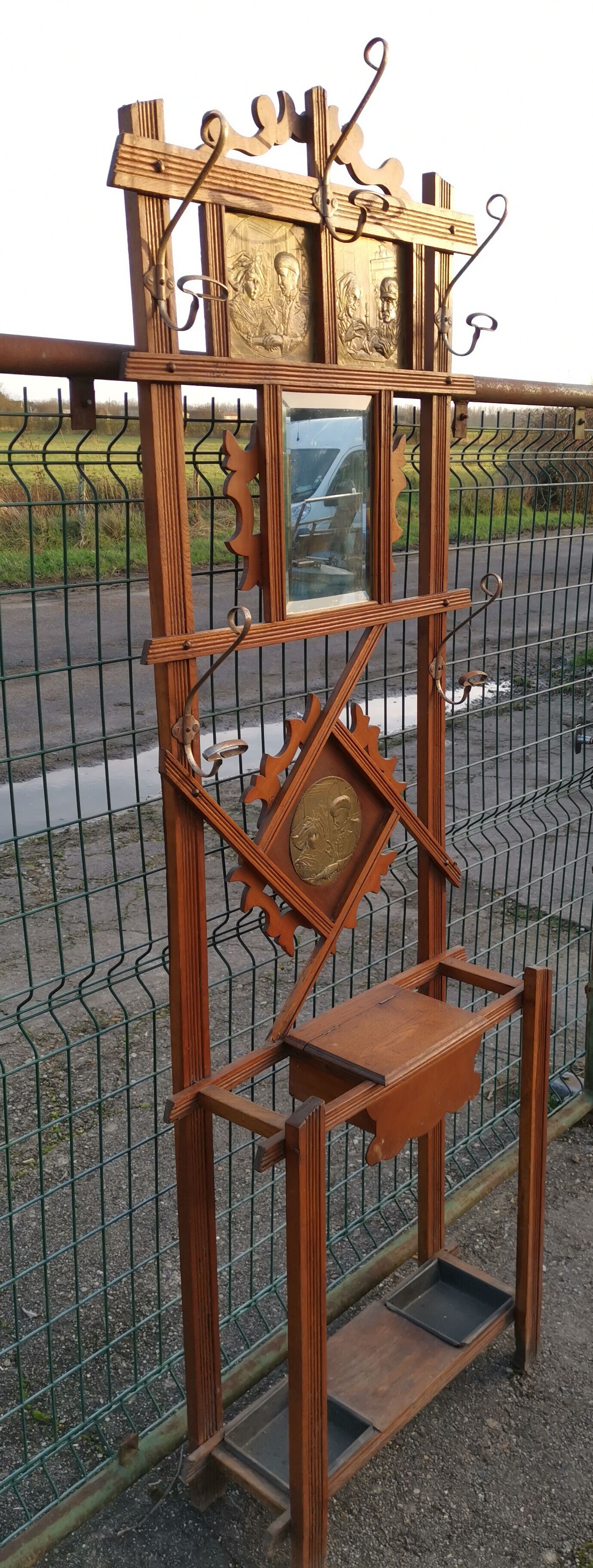 Art Deco coat rack cloakroom