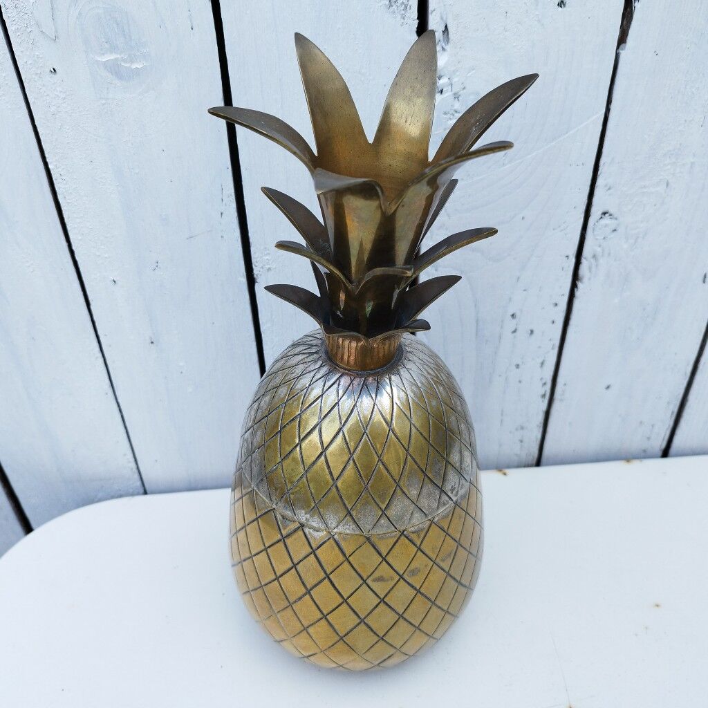 Vintage silver brass pineapple ice bucket