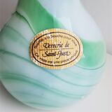 Pastel green glass vase