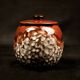 Red glazed stoneware candy dish by Louis Dage - circa 1920 - H 15 cm