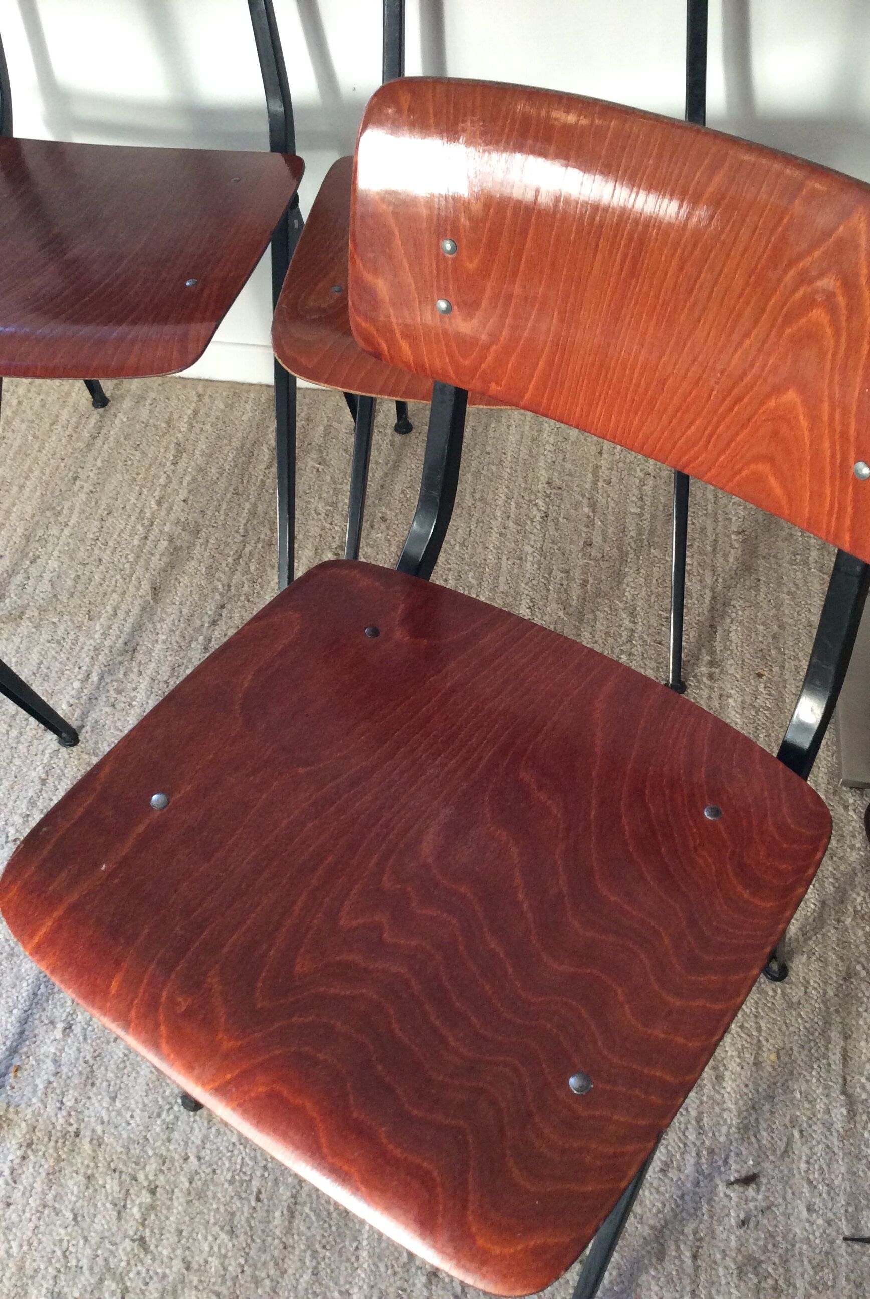 Series of 4 chairs "spinstoel" by Marko model S201 of the 60s