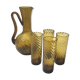 Ensemble carafe et 4 verres verre soufflé