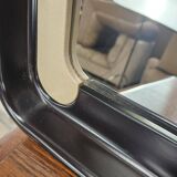 70s square mirror in plastic and skai