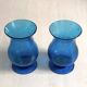 Pair of candle holders from the Biot glassworks, height 22 cm, diameter 15 cm.