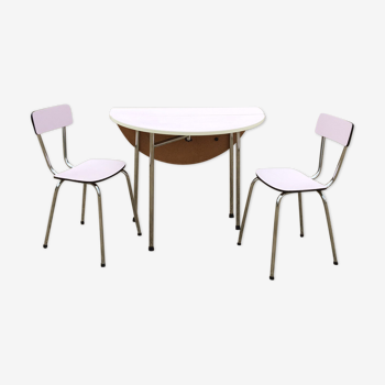 Set of table and chairs in formica restyled
