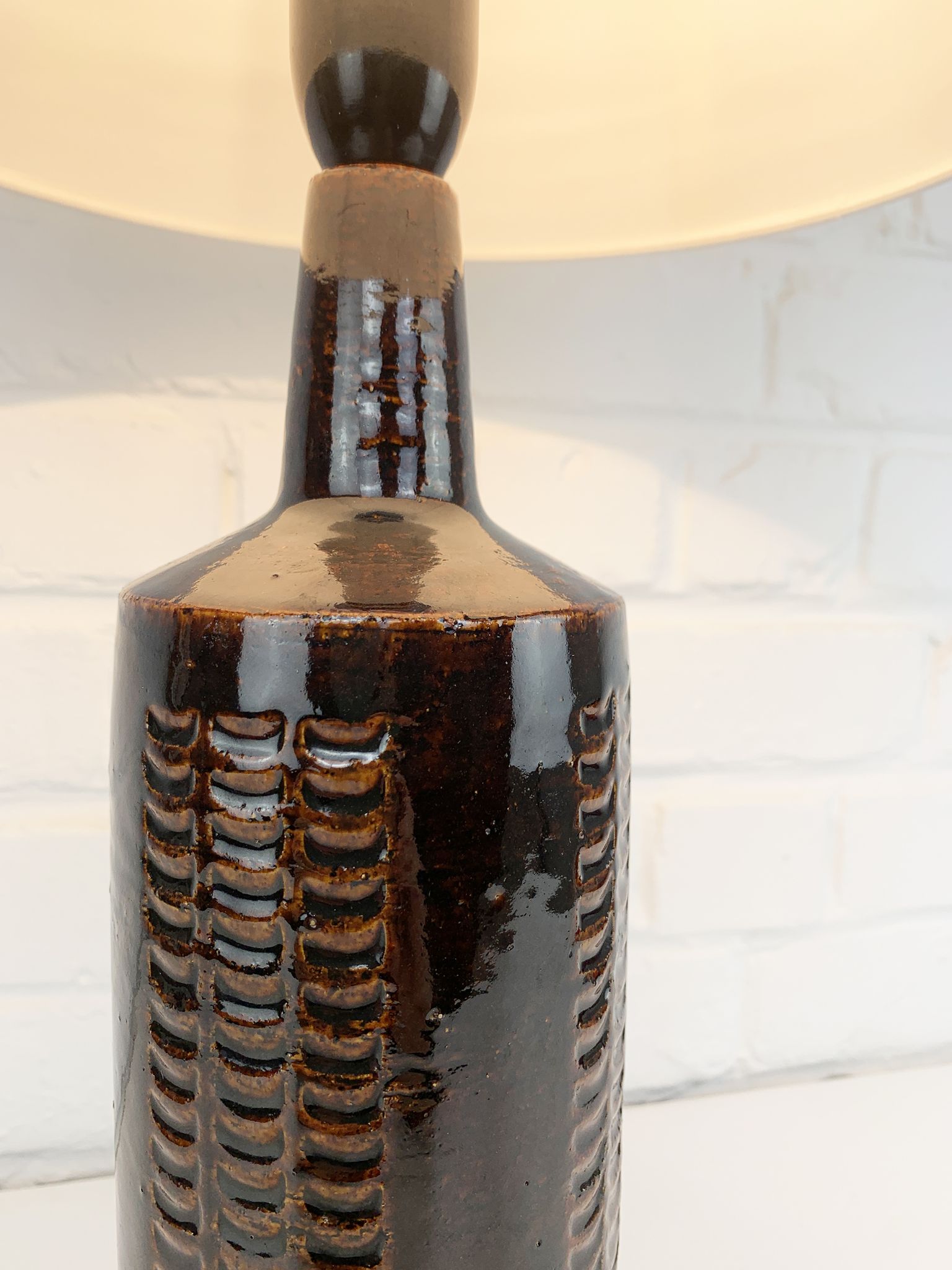 Ceramic table lamp, Per Linnemann-Schmidt for Palshus, Denmark, 1960