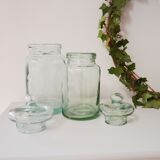 Lot de 2 bocaux en verre
