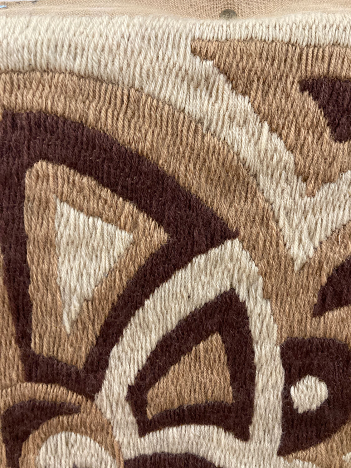 1970 modernist wall tapestry in wool signed