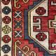 Vintage turkish runner 235x80 cm kazak rug, terracotta red, beige blue