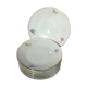 10 plates dessert porcelain decoration flowers 50's melitta