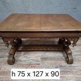 dining table or centre table in carved Renaissance oak