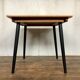 Vintage square table feet black compass tray solid beech