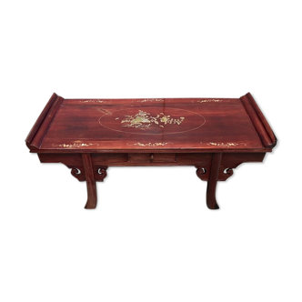 Asian salon table in solid mahogany early 20th century