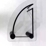 80s coffee table in metal and glass