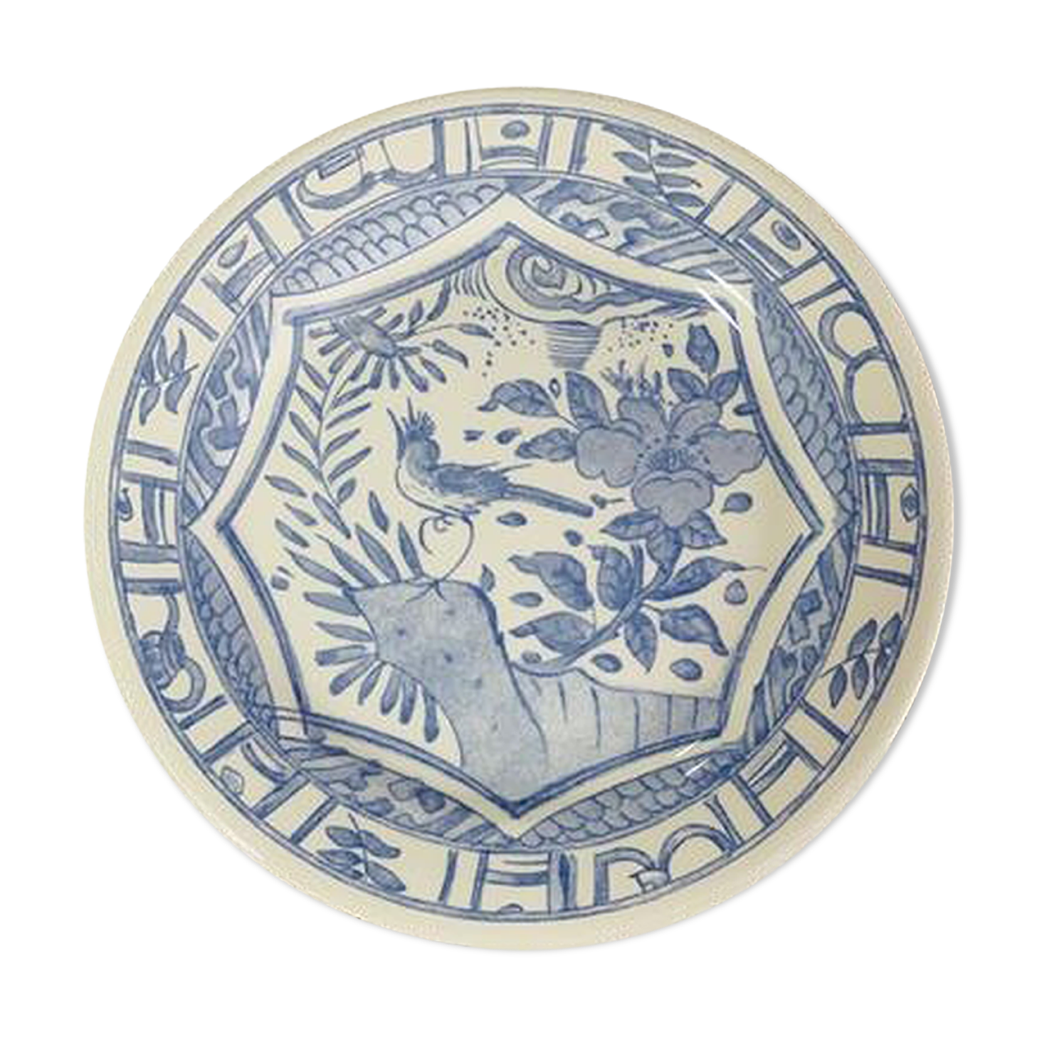 Gien blue bird flat plate