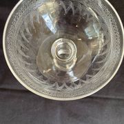 6 Art Deco crystal champagne coupes.
