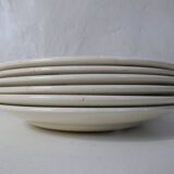 6 anciennes assiettes plates lunéville brigitte