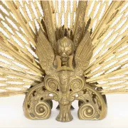 Brass fire screen