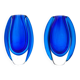 Pair of Murano Sommerso Multilayer Vases - Gallery Condition - Flávio Poli