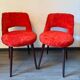 Pair of armchairs with splayed legs