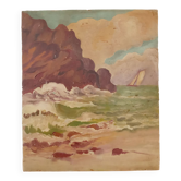 Sea landscape painting 1950