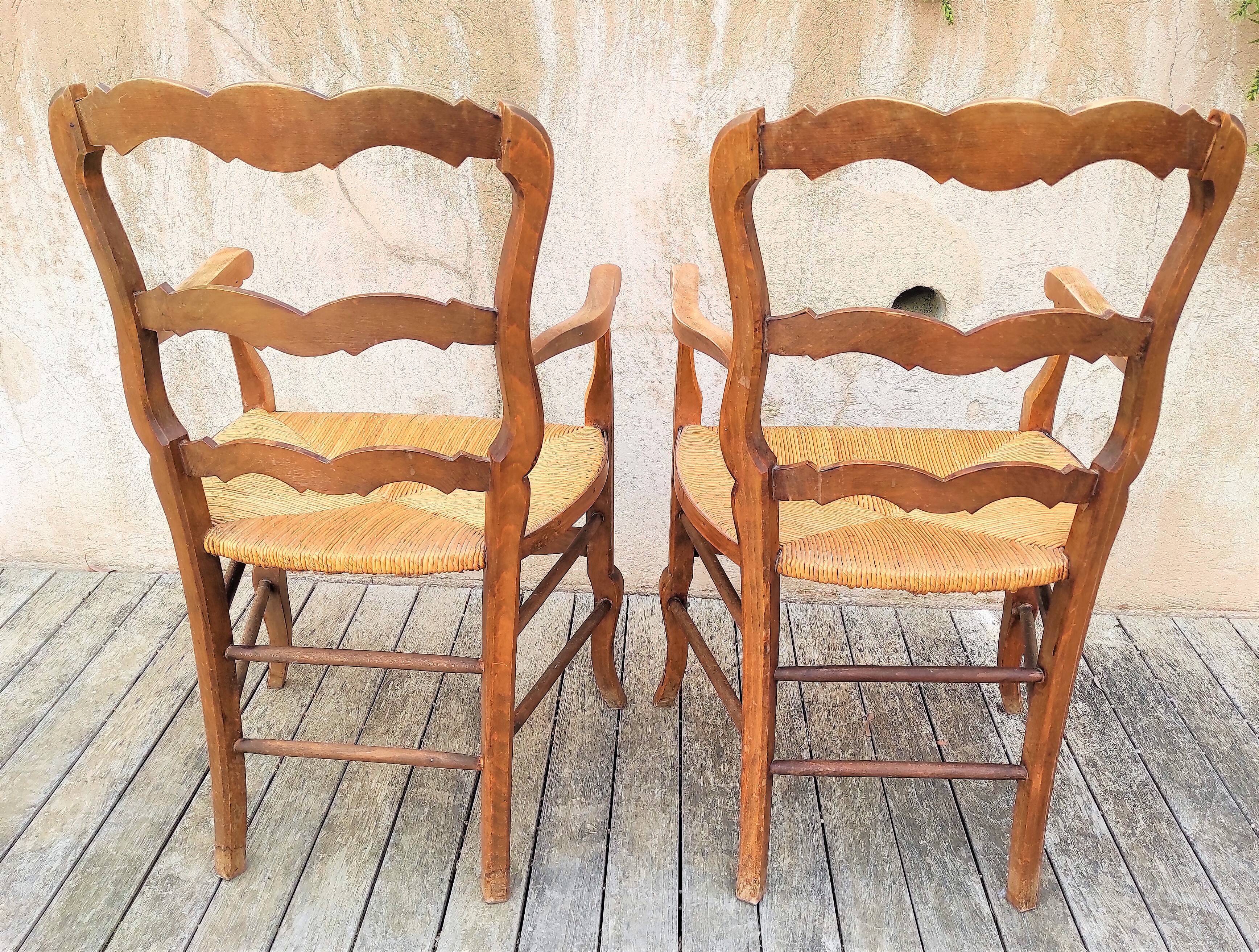 Old rustic armchairs