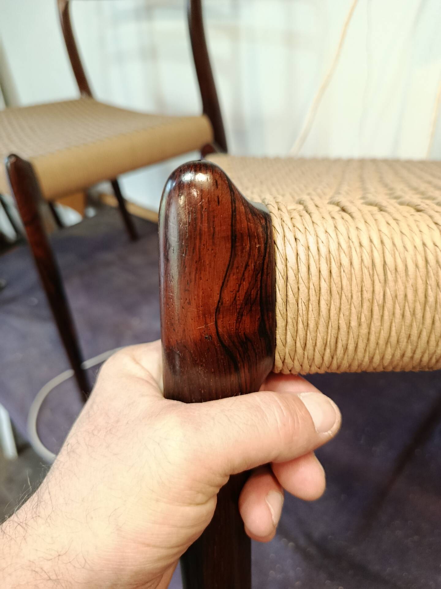 6 rosewood chairs no. 78 Niels Otto Moller