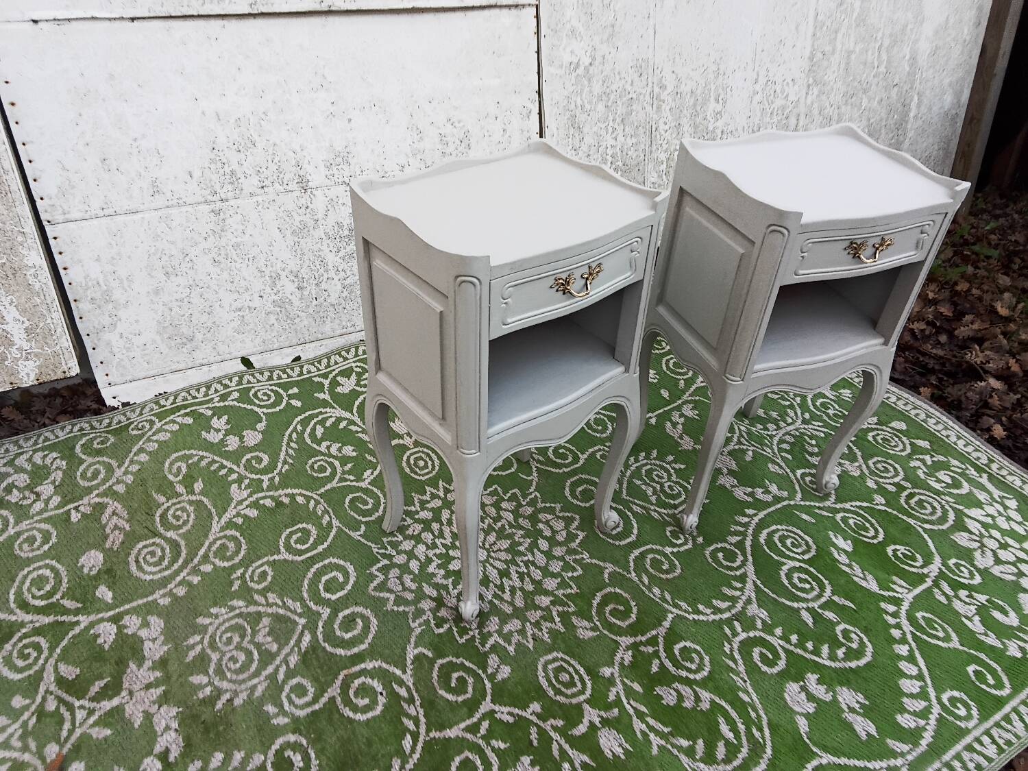 Pair of gray bedside tables