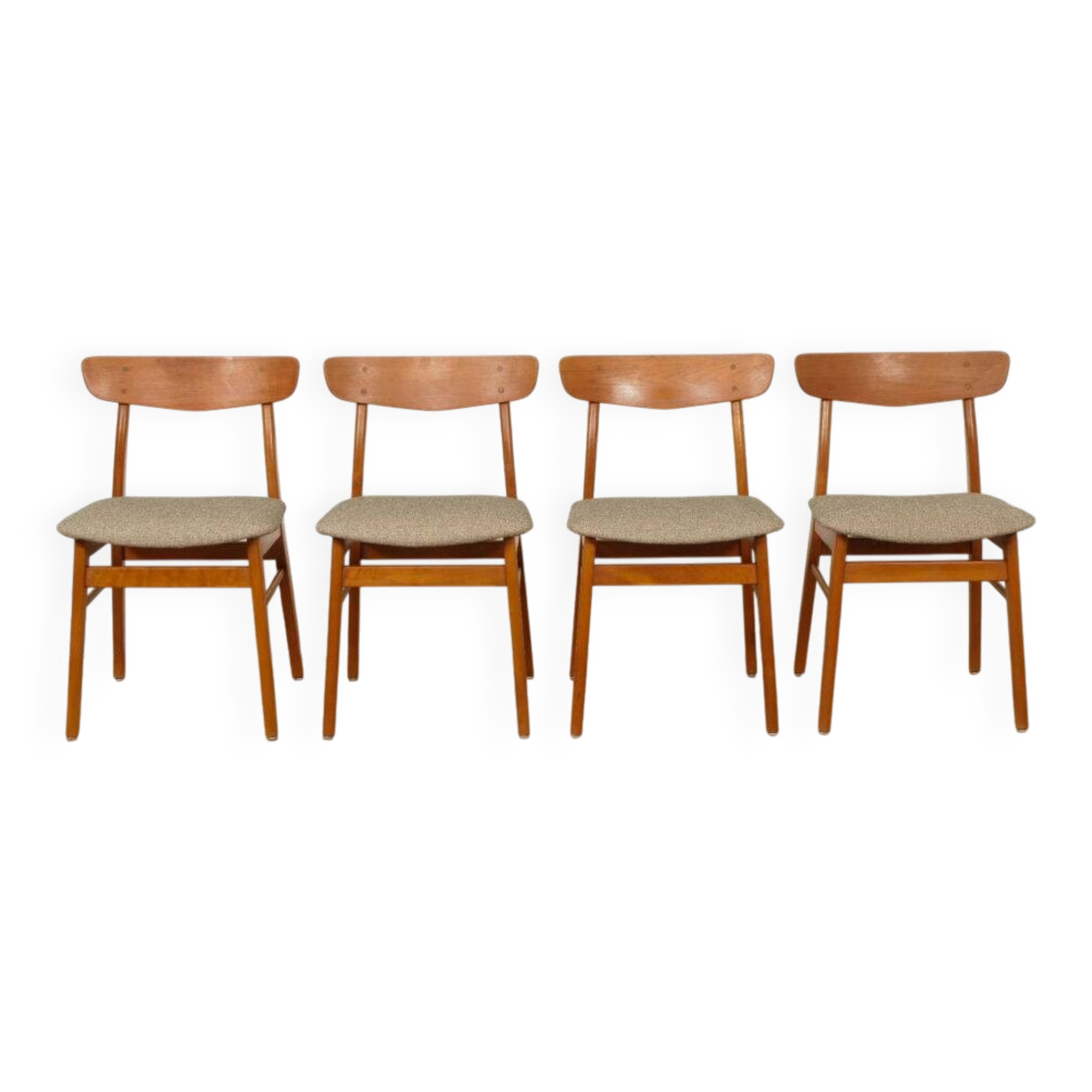 4 x dining chairs | Farstrup | Model 210 | Restored | Green