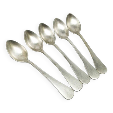 Vintage brass spoons from Brothers Henneberg, 1930s, set of 5