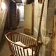 Turned wooden cradle half 20th century