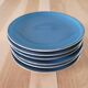 6 blue dessert plates