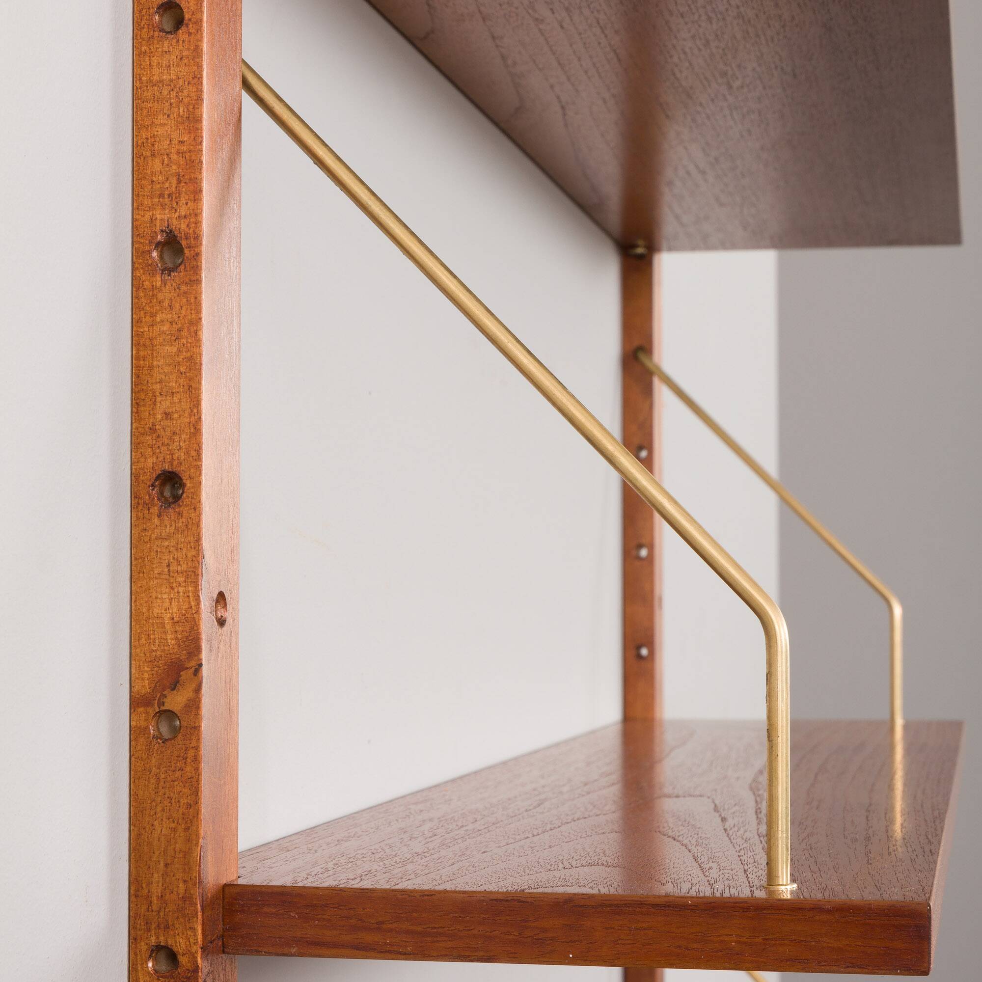 Set of 6 mid century modern renovated teak shelves