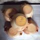 Set of 5 large sandstone bowls signed