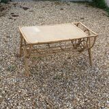 Rectangular coffee table door reviews in vintage rattan and wicker