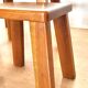 3 nesting tables in Brutalist style from the 70s in light oak.