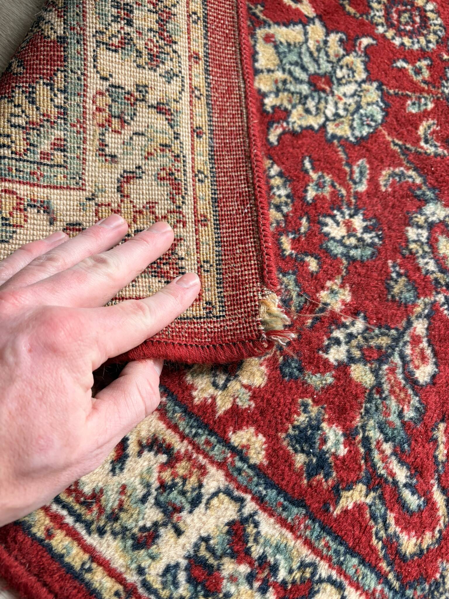 Ancient Pair of Red Kashan Oriental Ispahan Persian Rugs