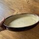 Vintage: Large oval clay gratin dish
