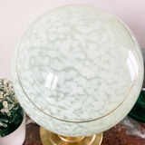 Old globe table lamp in Clichy glass