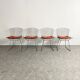 Set of 4 chrome side chairs by Harry Bertoia for Knoll