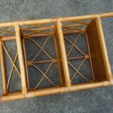 Small rattan shelf, 3 shelves, vintage