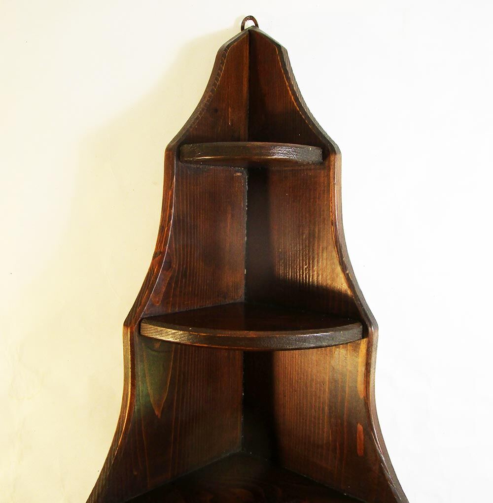 Wooden corner shelf