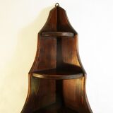 Wooden corner shelf