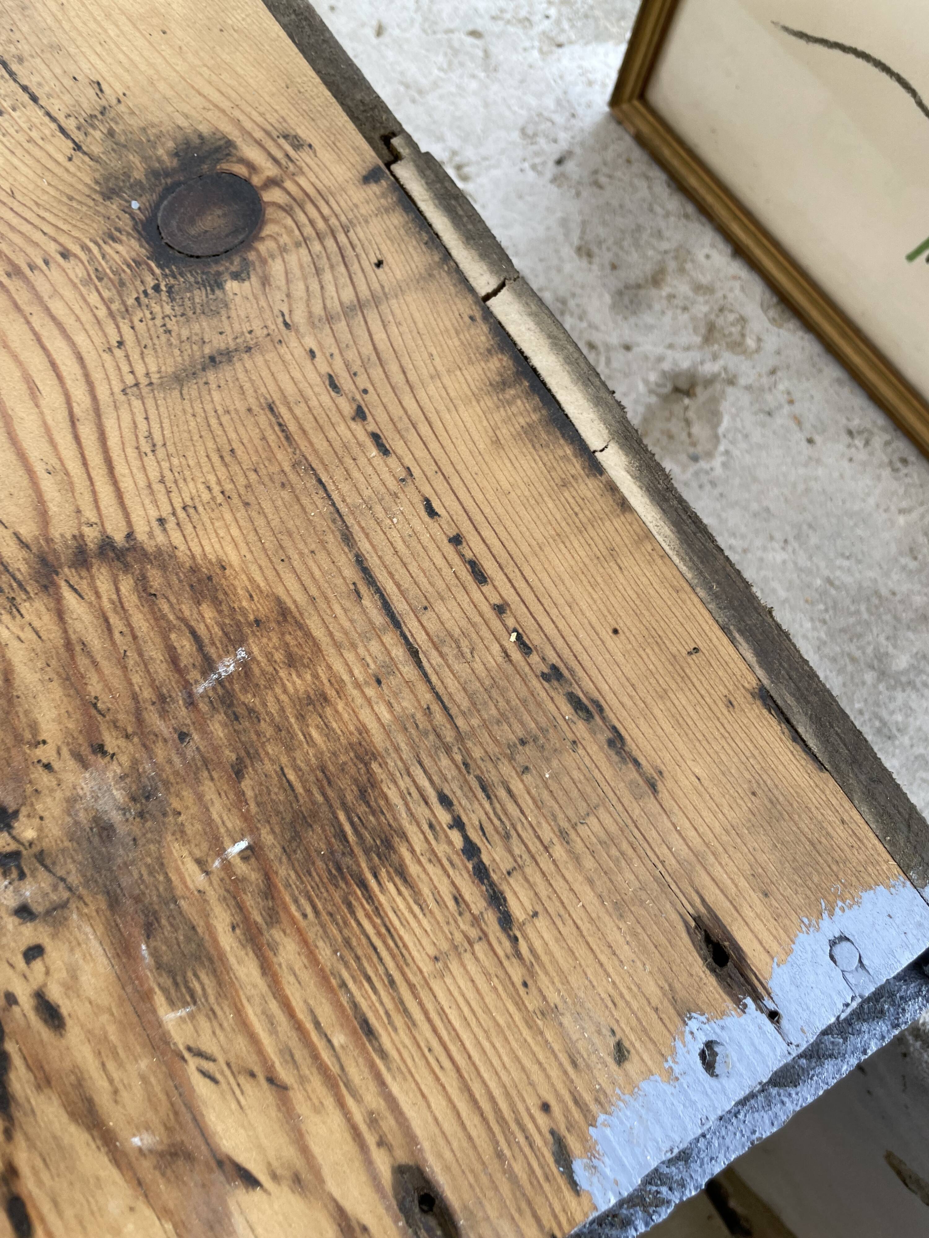 Factory blue patinated workshop furniture