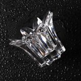 Vintage Royal Crystal Rock Laurus Votive Candle Holder / Italy / 1990s