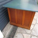 Desk with old oak administration pedestal