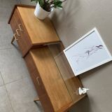 Vintage chest of drawers / sideboard from the 50s in golden oak