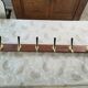 vintage coat rack with 6 hooks